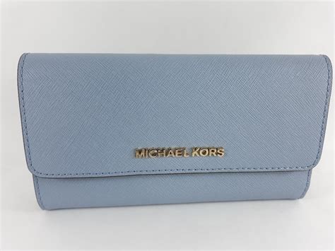 michael kors jet set pale blue wallet|overstock michael kors wallet.